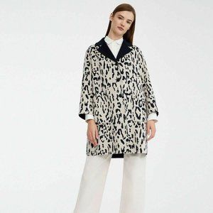 Max Mara Studio Turku Cheetah Print Wool Coat